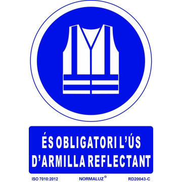 SENYAL OBLIGACIO "OBLIGATORI ARMILLA REFLECTANT" 210x297 PVC