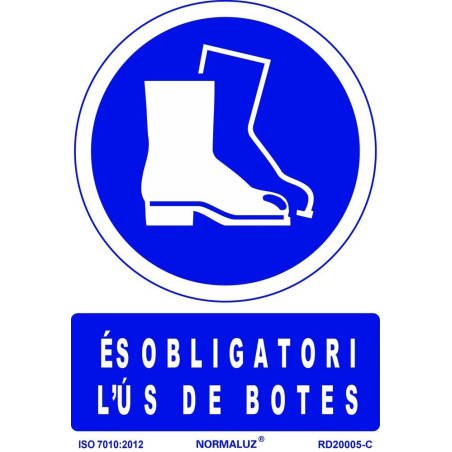 SENYAL OBLIGACIO "OBLIGATORI BOTES" 210x300 PVC