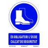 SENYAL OBLIGACIO "OBLIGATORI CALÇAT SEGURETAT" 210x297 PVC