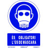 SENYAL OBLIGACIO "OBLIGATORI MASCARA" 210x300 PVC