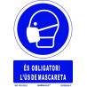 SENYAL OBLIGACIO "OBLIGATORI MASCARETA" 210x297 PVC