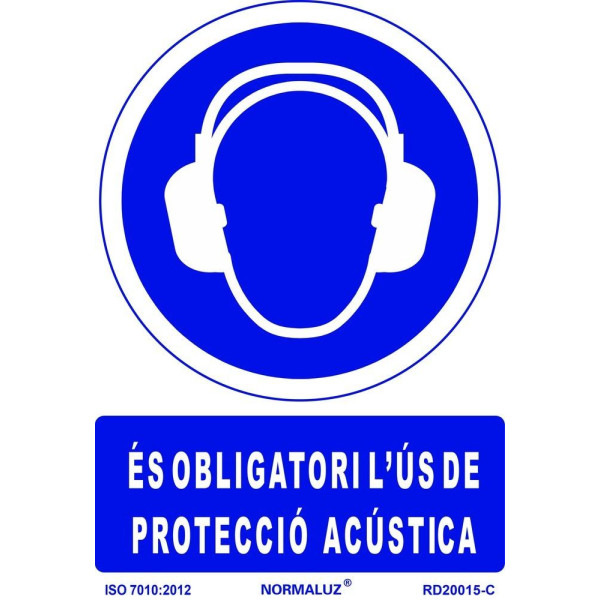 SENYAL OBLIGACIO "OBLIGATORI PROTECCIO ACUSTICA" 210x297 PVC SENYAL OBLIGACIO "OBLIGATORI PROTECCIO ACUSTICA" 210x297 PVC