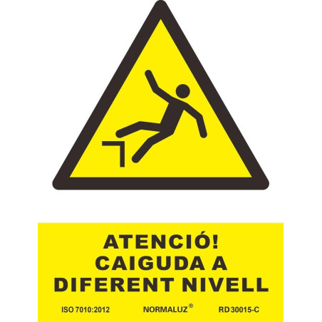 SENYAL PERILL "CAIGUDA DIFERENT NIVELL" 210x300 PVC