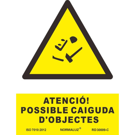 SENYAL PERILL "CAIGUDA OBJECTES" 210x300 PVC