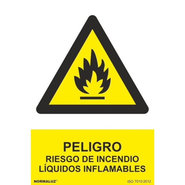 SENYAL PERILL "LIQUIDOS INFLAMABLES" 210x300 PVC