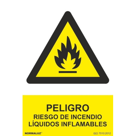 SENYAL PERILL "LIQUIDOS INFLAMABLES" 210x300 PVC
