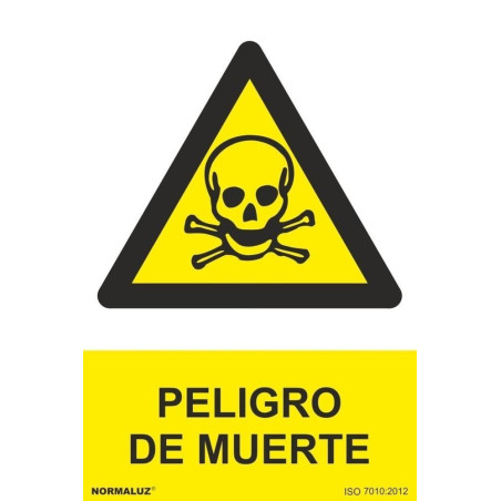 SENYAL PERILL "PELIGRO DE MUERTE" 210x300 PVC