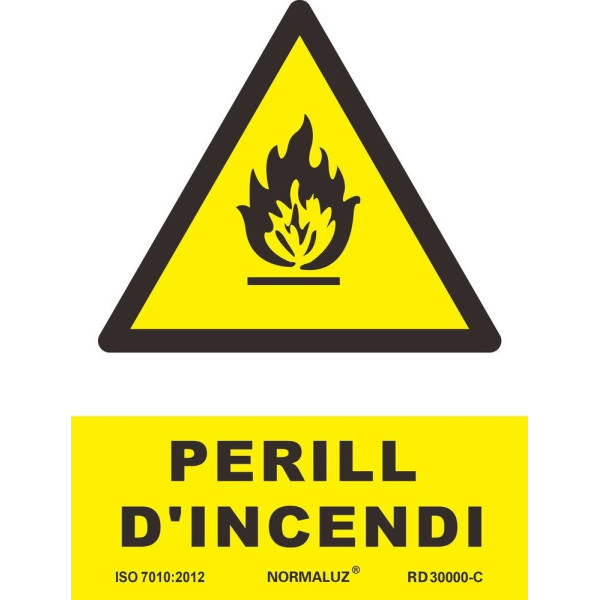 SENYAL PERILL "PERILL INCENDI" 210x300 PVC
