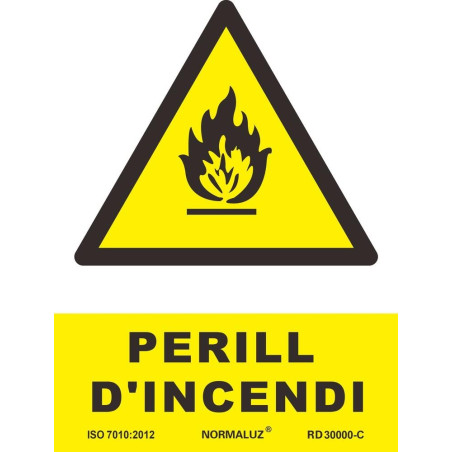 SENYAL PERILL "PERILL INCENDI" 210x300 PVC