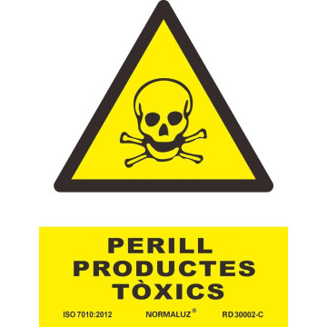 SENYAL PERILL "PRODUCTES TOXICS" 210x300 PVC