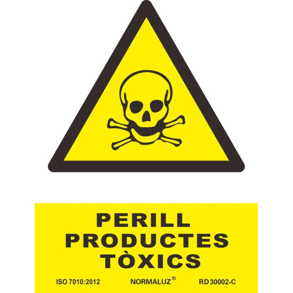 SENYAL PERILL "PRODUCTES TOXICS" 210x300 PVC
