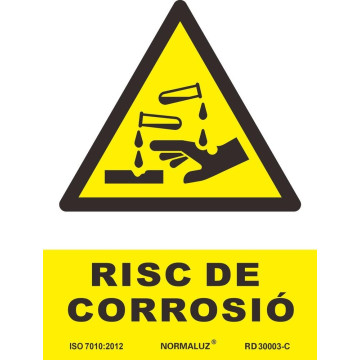 SENYAL PERILL "RISC DE CORROSIO" 210x300 PVC