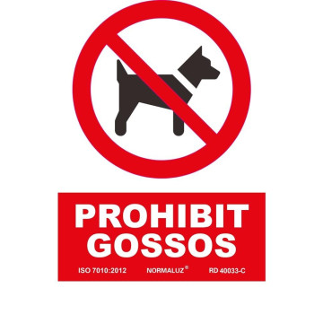 SENYAL PROHIBICIO "GOSSOS" 210x300 PVC