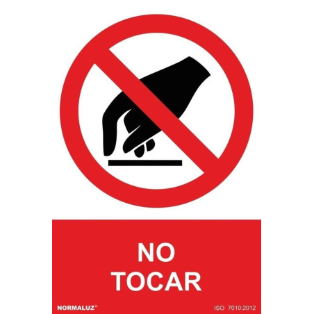 SENYAL PROHIBICIO "NO TOCAR" 210x300 PVC