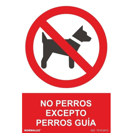 SENYAL PROHIBICIO "PERROS NO" 210x300 PVC