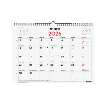 CALENDARI PARED ESP. M/V 340x320 APU. CAT 16m ANY 2023