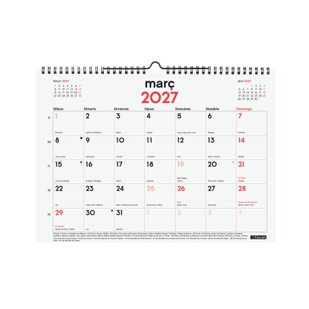 CALENDARI PARED ESP. M/V 340x320 APU. CAT 16m ANY 2023