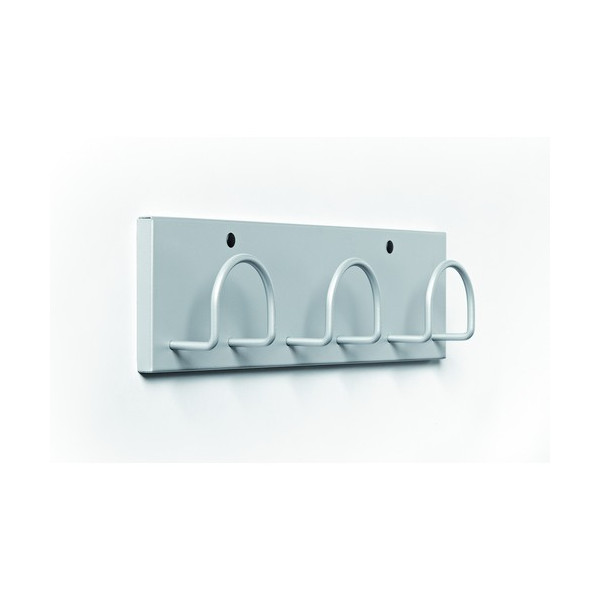 Perchero metálico 3 colgadores 10 x 41 cm. Plata Perchero metálico 3 colgadores 10 x 41 cm. Plata