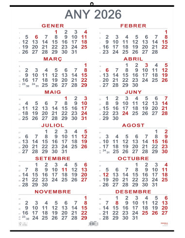 CALENDARI PARED ANY/V 500x690 CATALA (MYRGA 1686) ANY 2023