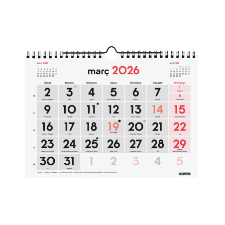 CALENDARI PARED ESP. M/V 210x150 CAT FINOCAM ANY 2023