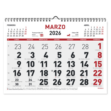 CALENDARI PARED ESP. M/V 300x210 SP (MYRGA 1590) AÑO 2023