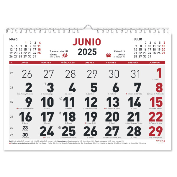 CALENDARI PARED ESP. M/V 300x210 SP (MYRGA 1590) AÑO 2023 CALENDARI PARED ESP. M/V 300x210 SP (MYRGA 1590) AÑO 2023