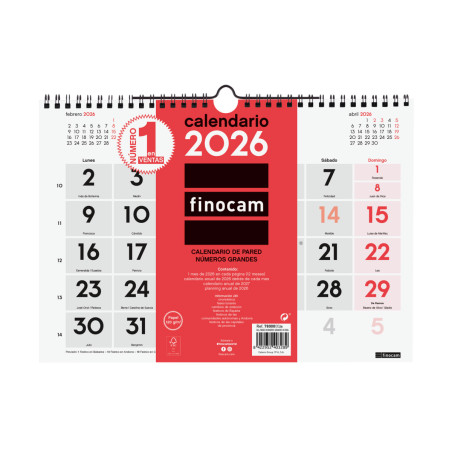CALENDARI PARED ESP. M/V 300x210 SP FINOCAM AÑO 2023