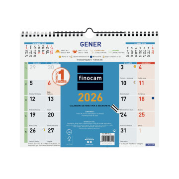 CALENDARI PARED ESP. M/V 300x250 APU.CAT FINOCAM COLOR ANY 2023 2