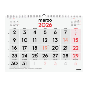 CALENDARI PARED ESP. M/V 430x310 SP FINOCAM AÑO 2023