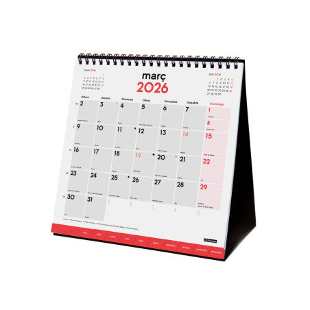 CALENDARI TAULA ESP. M/V 190X190 APU PESTANYA CAT FIN. ANY 2023