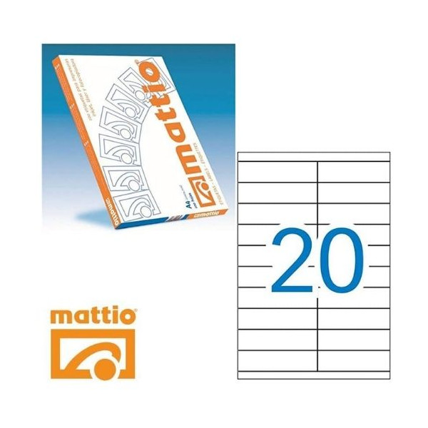 ETIQUETES A4 (1050x0290) (20ef) MATTIO 7040107/115008 (apl01299)