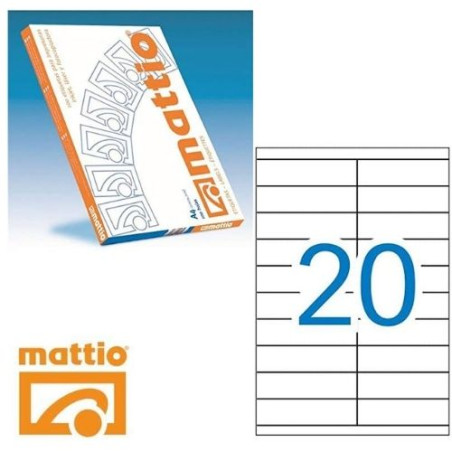 ETIQUETES A4 (1050x0290) (20ef) MATTIO 7040107/115008 (apl01299)