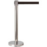 POSTE SEPARADOR INOX  CINTA NEGRE 2m.