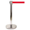 POSTE SEPARADOR INOX  CINTA VERMELLA 2m.