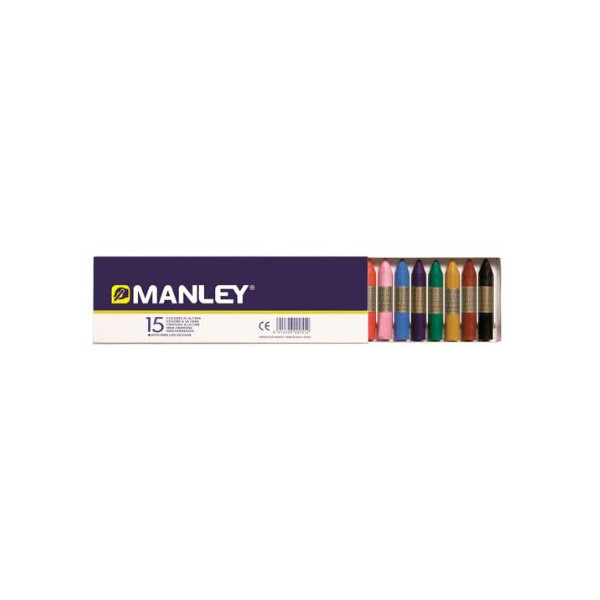 Ceras MANLEY Expositor 16 colores, 12 ceras p/col. Manley MF-P0400 —  latiendadelmaestro