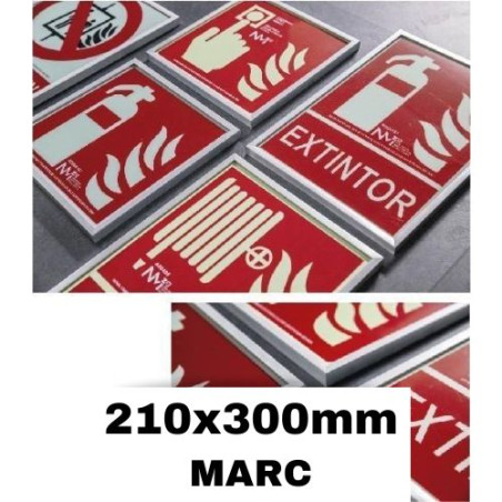 SOPORT SENYAL 210x300 MARC PLATA