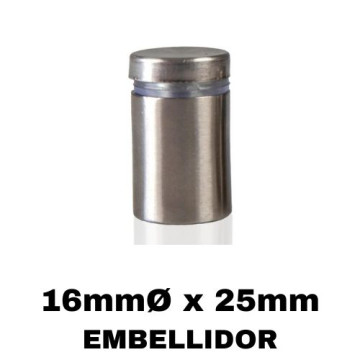 EMBELLIDOR ROSCA CROMAT 16 mm SEPARADOR 25mm