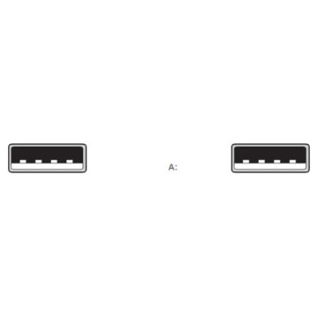 CABLE USB TIPO A (M) / USB TIPO A (F) (ALLARGO) 1.8m (2.0)