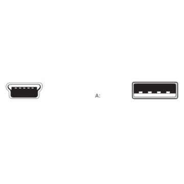 CABLE MINI USB B (M) / USB TIPO A (F) ADAPTADOR (2.0)