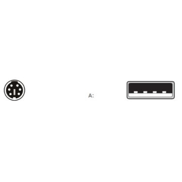 CABLE PS2 (F) x2 / USB TIPO A (M) ADAPTADOR TECLAT I RATOLII