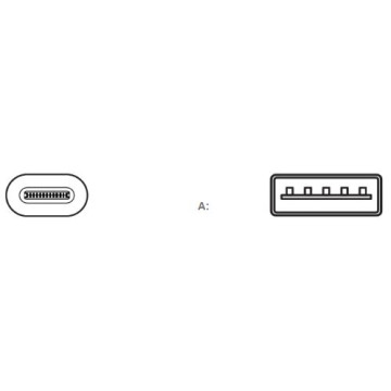 CABLE USB TIPO C (M) / USB TIPO A (F) 1m ADAPTADOR (3.0)