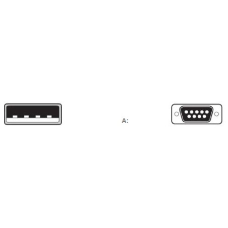 CABLE USB TIPO A (M) / RS232 DB9 (M) 0,8m