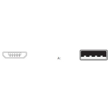 CABLE MICRO USB B (M) / USB TIPO A (F) 0.5m (OTG) (2.0)
