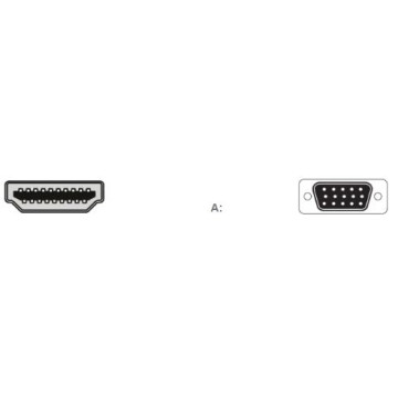 CABLE HDMI (M) / VGA (F) ADAPTADOR 0,15M
