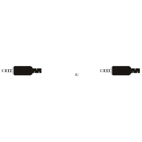 CABLE ESTEREO 3.5 (M) / ESTEREO 3.5 x 2 (F) ADAPTADOR 0,2M