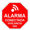 SENYAL INFORMACIO "ALARMA CONECTADA" 92x92 PVC 1,6mm