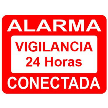 SENYAL INFORMACIO "ALARMA CONECTADA" 95x71 PVC 1,6mm