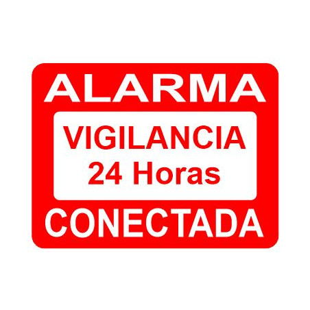 SENYAL INFORMACIO "ALARMA CONECTADA" 95x71 PVC 1,6mm