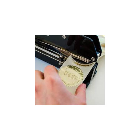 ETIQUETA DEURADA RODONA 50mm IDEAL SEGELL SEC  (250u.)