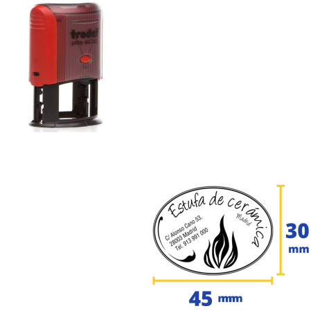 SEGELL TRODAT PRINTY 44045 (OVALAT 45x30) PERSONALITZABLE